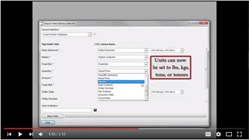 Import Feed or Packer Data Grow-Finish Video