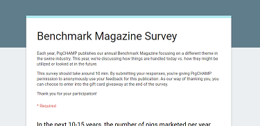 Benchmark Survey